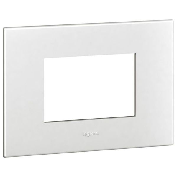 Arteor™ - Plate - Italian / US std - square - 3 modules - White