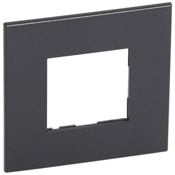 Arteor™ - Plate - French/German std - square - 2 modules - Graphite