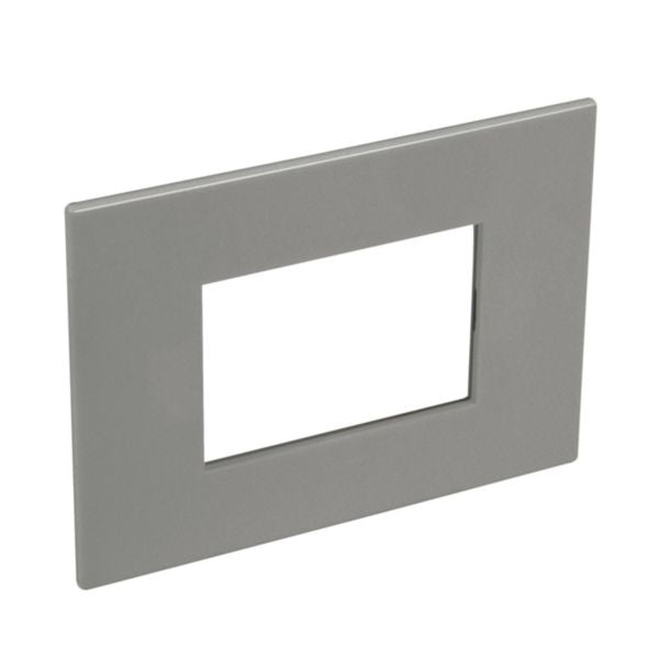 Arteor™ - Italian / US standard plate square version 3 modules - Magnesium