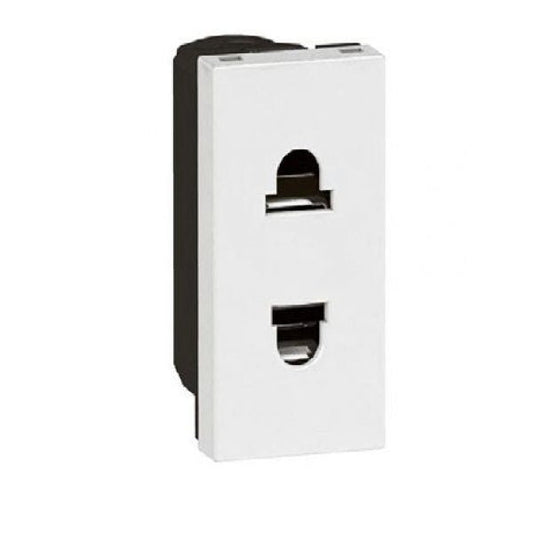 Arteor™ - Socket - Euro-US - 15A / 127V - 16A / 250V - 2P + shutters - 1 mod -White