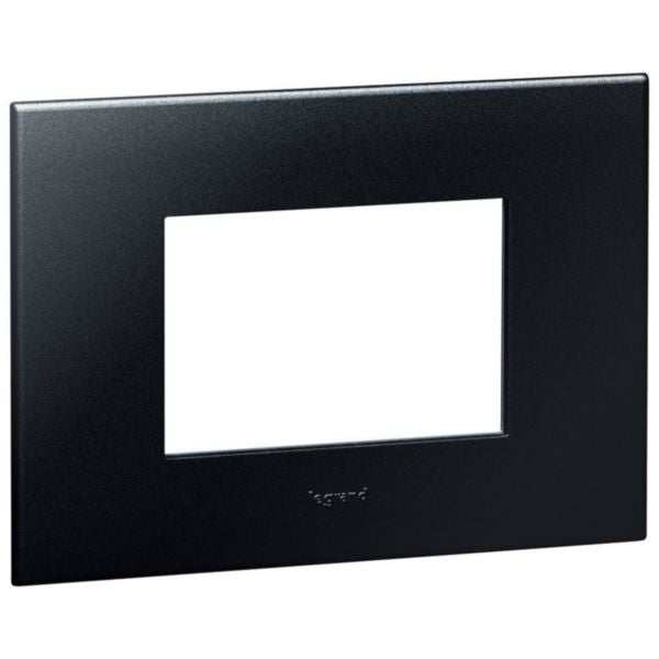 Arteor™ - Plate - Italian / US std - square - 3 modules - Graphite