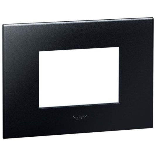 Arteor™ - Plate - Italian / US std - square - 3 modules - Graphite