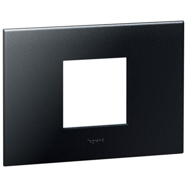 Arteor™ - Plate - Italian / US standard - square - 2 modules - Graphite