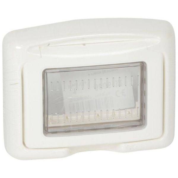 Plexo™ - Support frame 55 - for Mosaic/Vela 3 mod - IP 55 - with membrane - White