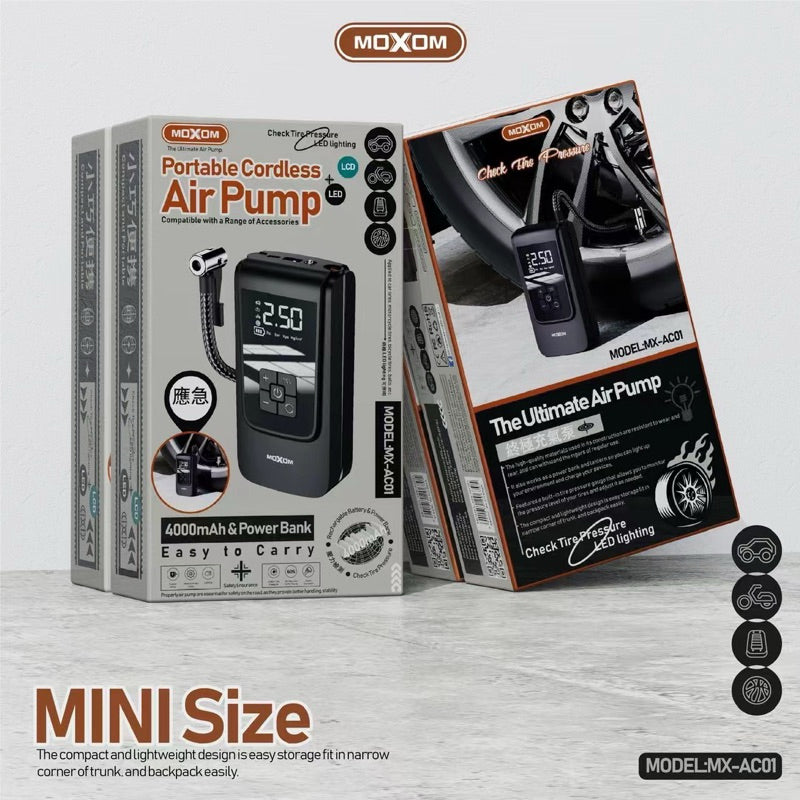 Moxom multi functional air pump with jumper
